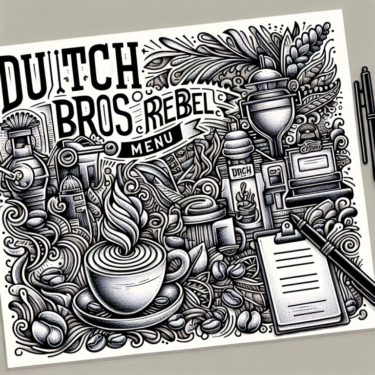 Dutch Bros Rebel Menu