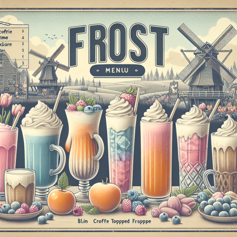 Dutch Bros Frost Menu