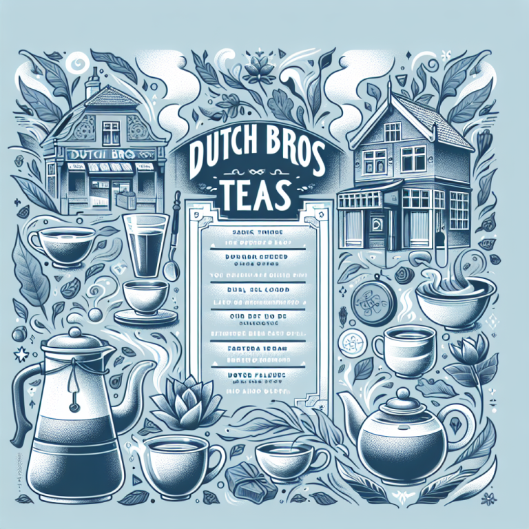 Dutch Bros Menu Tea