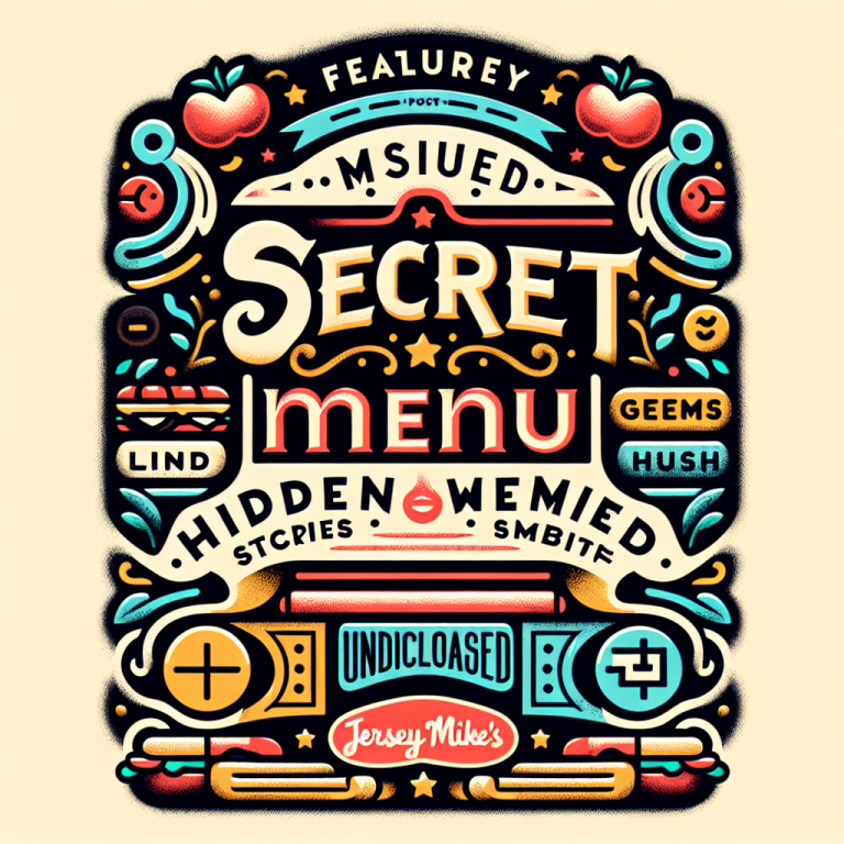 Secret Menu Jersey Mikeʼs