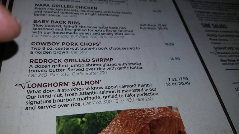 Longhorn Steakhouse Atlanta Menu