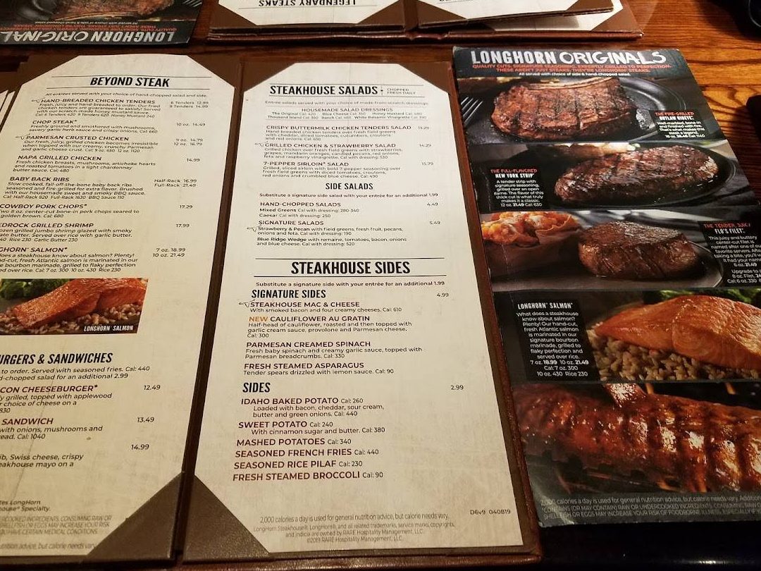 Longhorn Steakhouse Columbus Menu