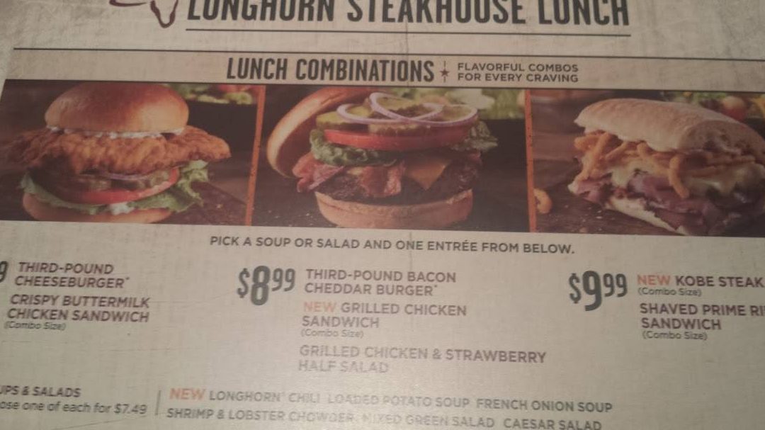 Longhorn Steakhouse Monroe Menu