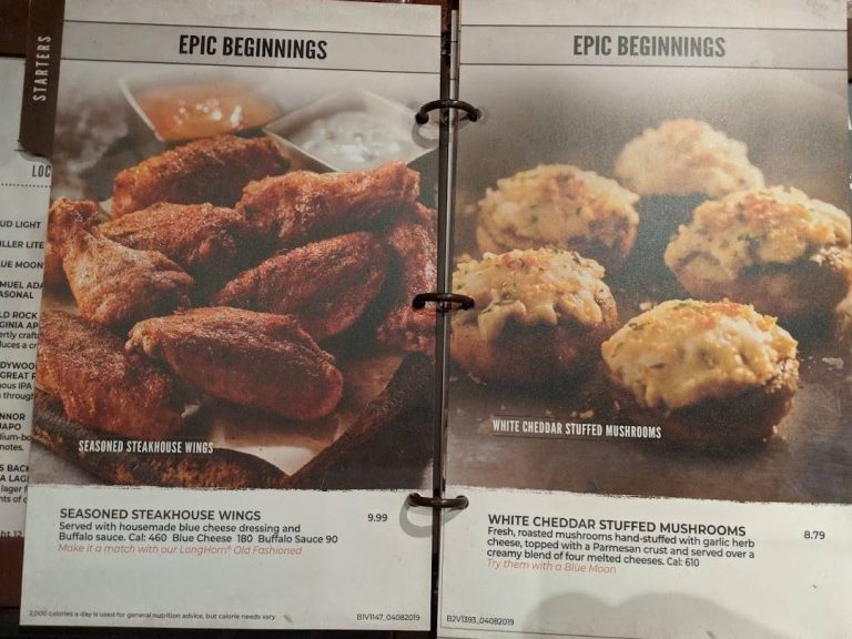 Longhorn Steakhouse Vienna Menu