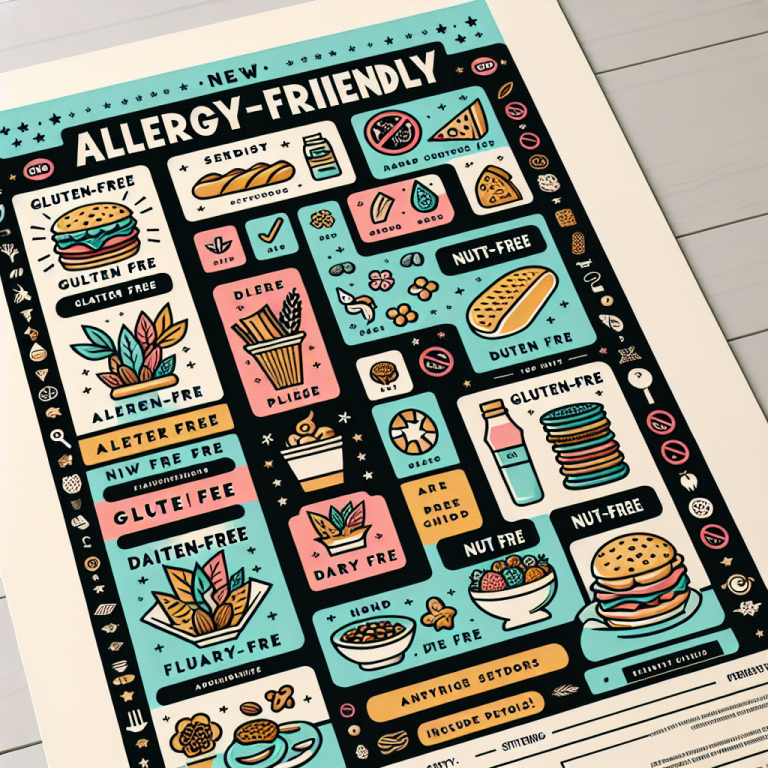 Buc Eeʼs Allergy Menu