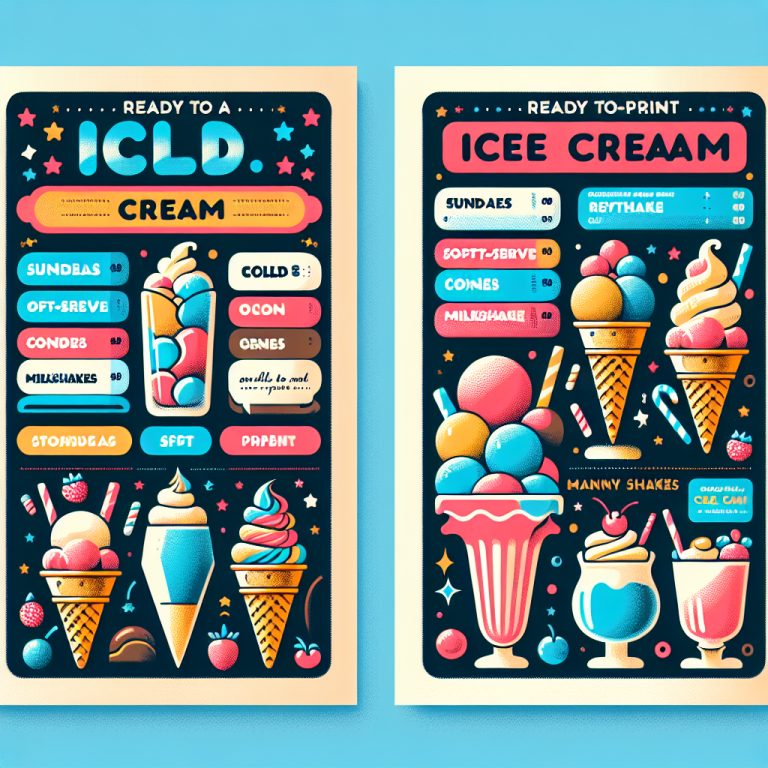 Printable Dairy Queen Menu