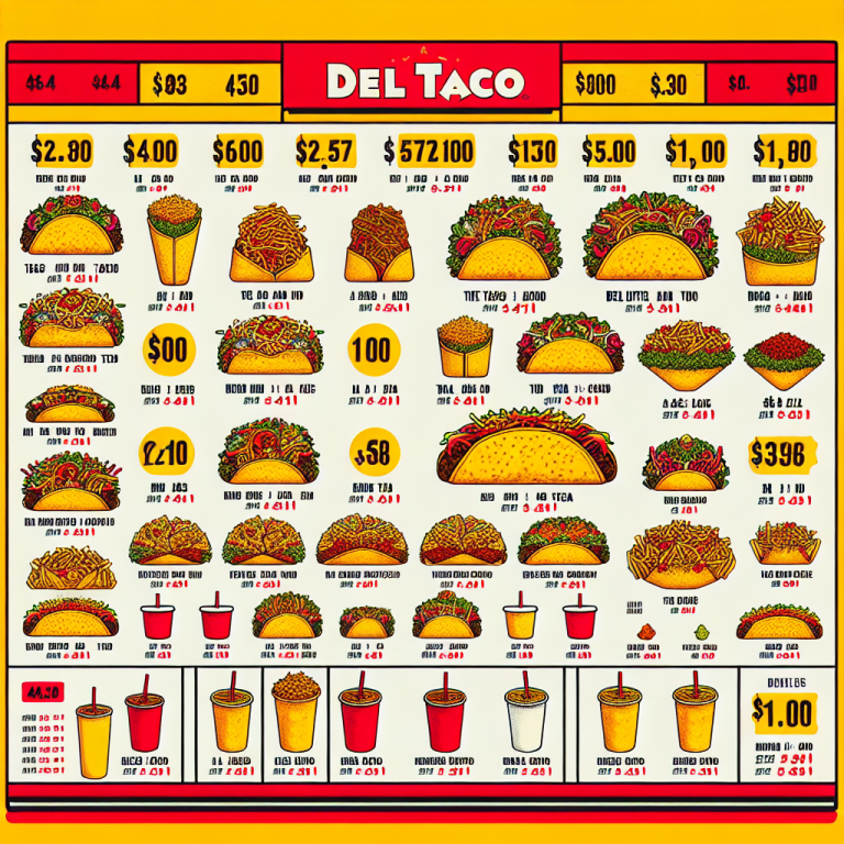 Del Taco Menu With Prices