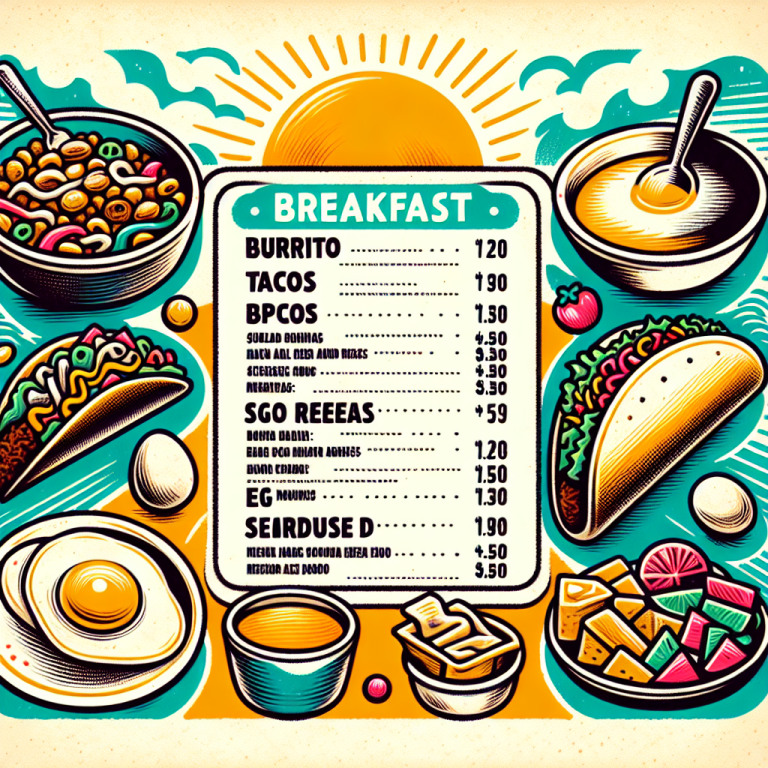 Del Taco Breakfast Menu With Prices