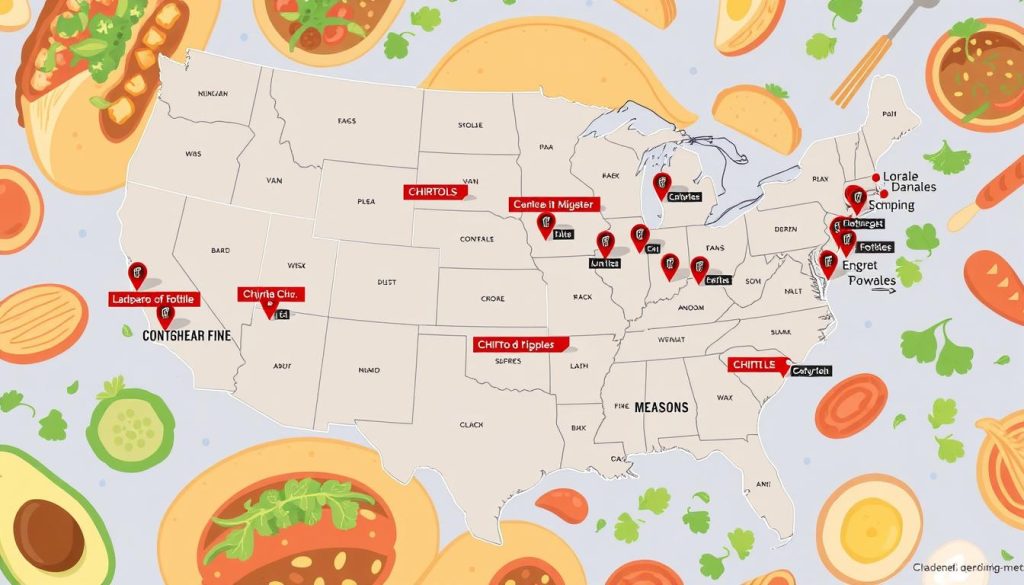 Chipotle locations across the United States