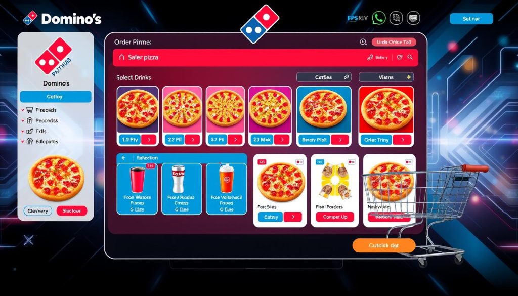 Domino's online ordering process