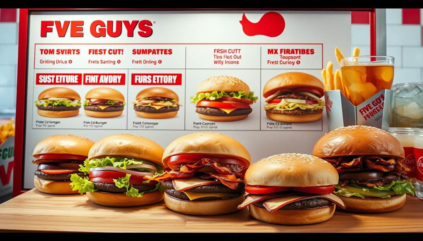 Five Guys Burger Menu