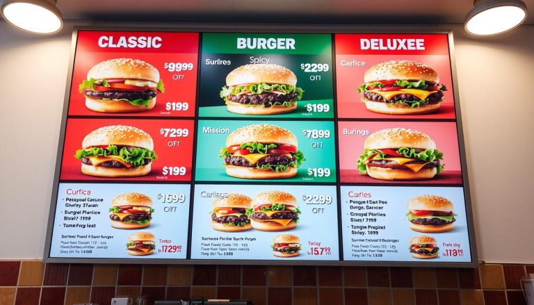 Wendy's Burger Menu