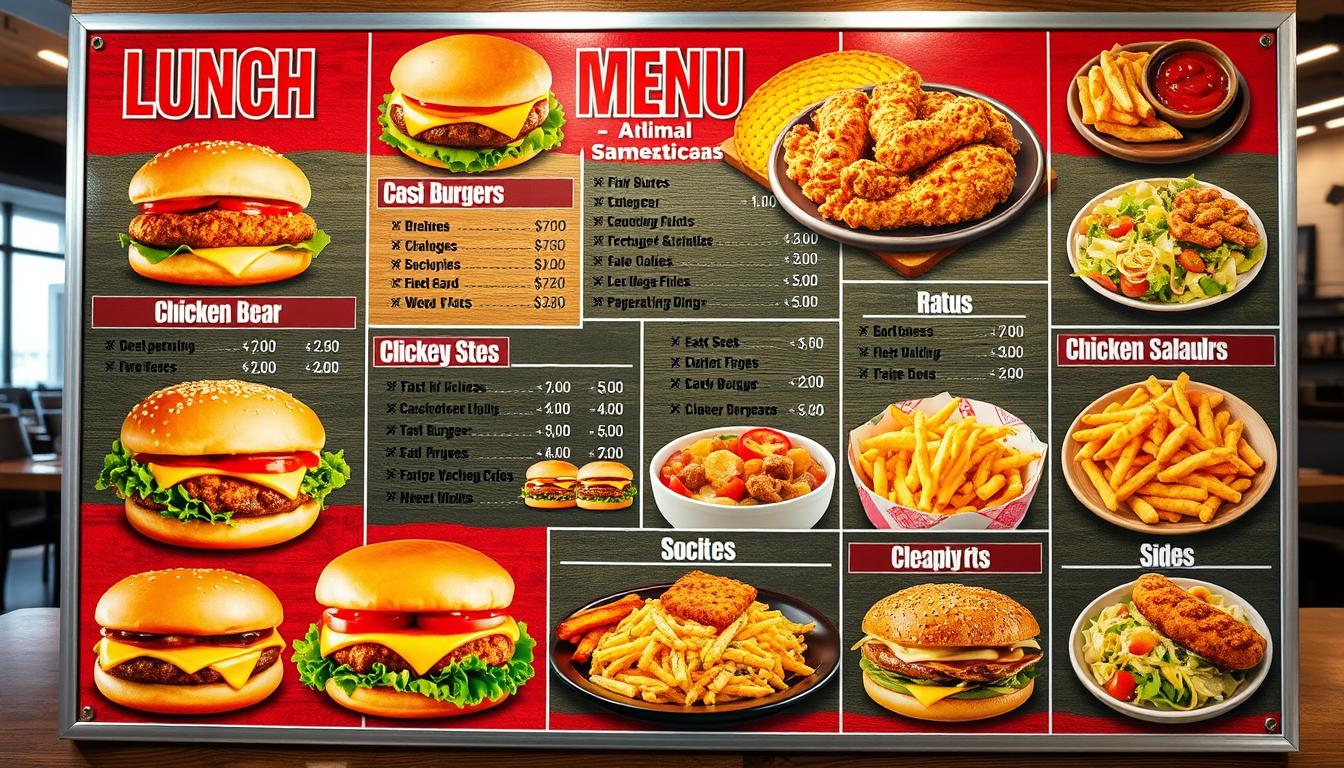 Wendy's Lunch Menu