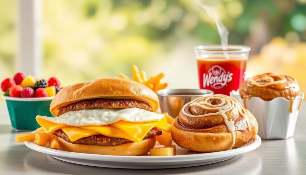 Wendy's breakfast menu options