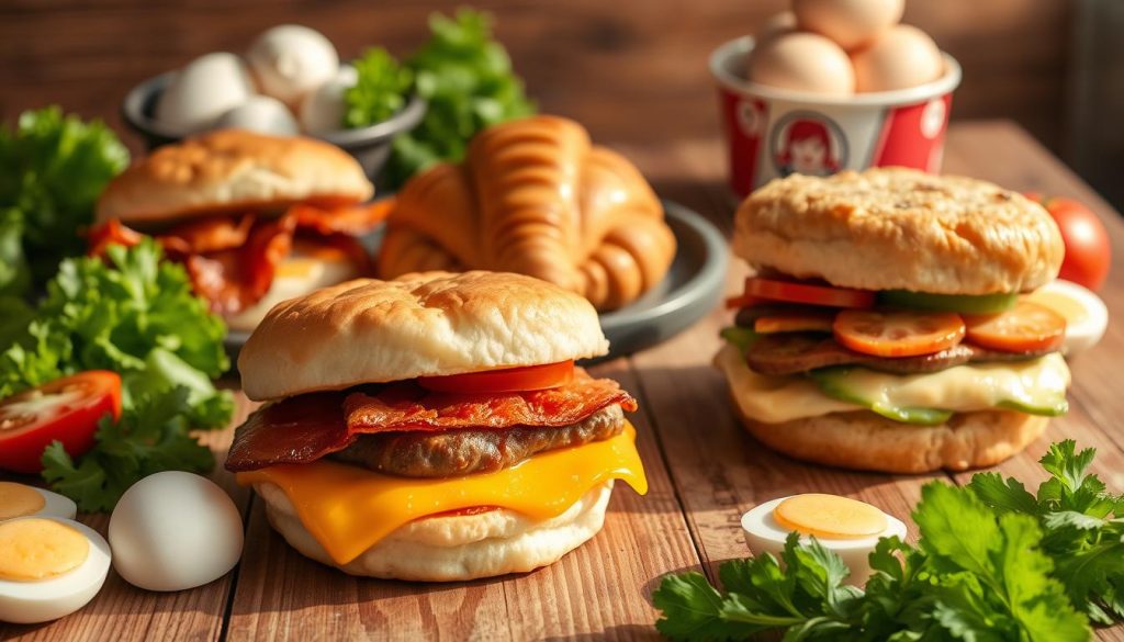 Wendy's breakfast sandwiches