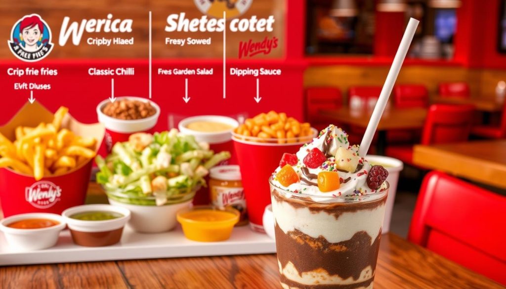 Wendy's sides and dessert offerings