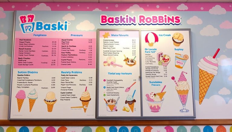 baskin robbins ice cream menu