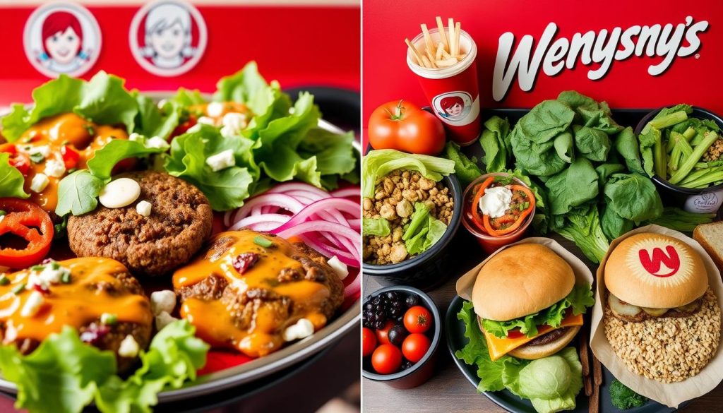 difference between vegetarian and vegan at Wendy's