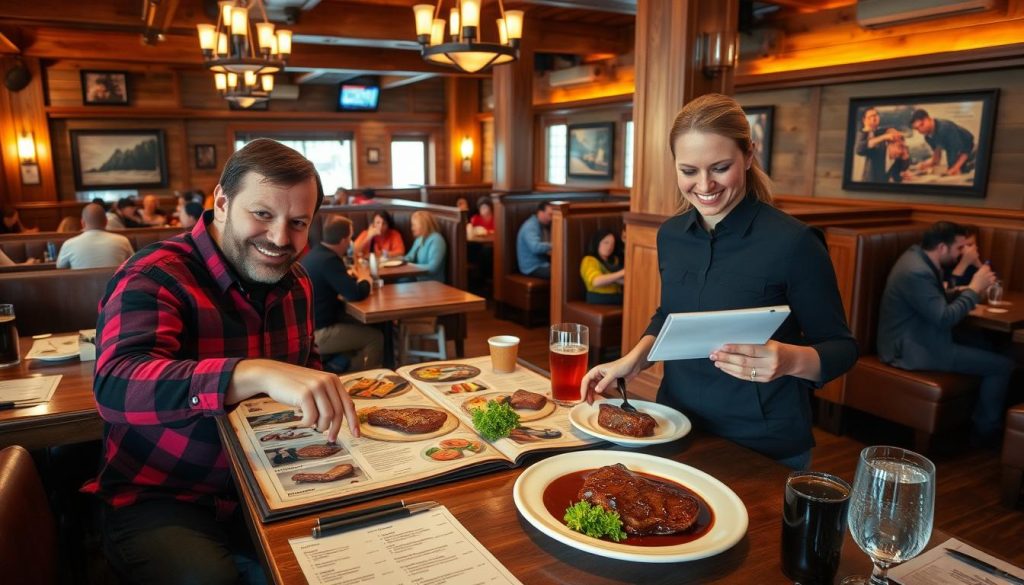 ordering at Longhorn steakhouse